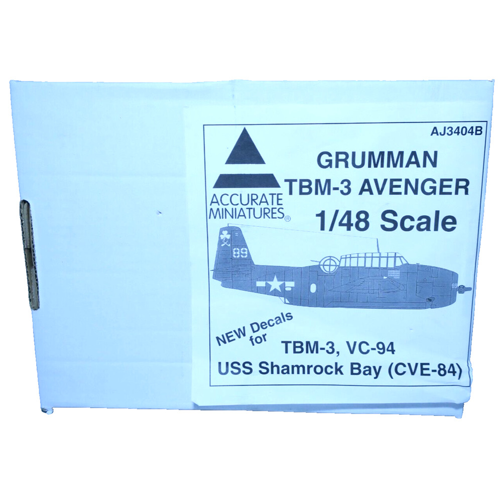 Rare 1:48 Accurate Miniature AJ3404B Grumman TBM-3D Avenger Kit NIB👑